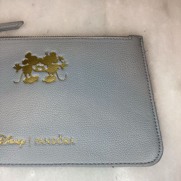 Pandora Limited Edition Faux Pebbled Leather Disney Large Pouch Wristlet Clutch - Picture 5 of 10